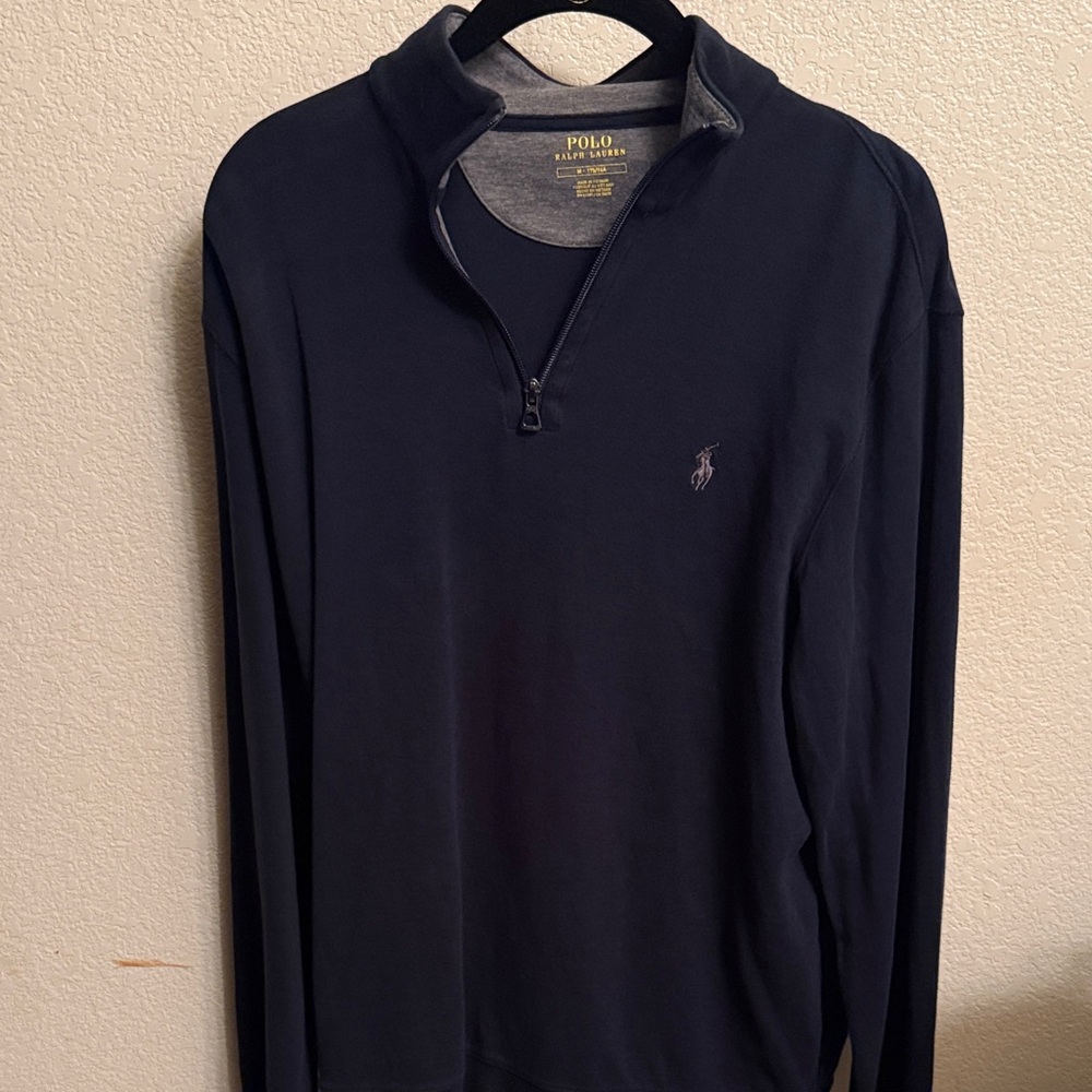 Polo by Ralph Lauren Navy Long-Sleeve Quarter Zip Pullover